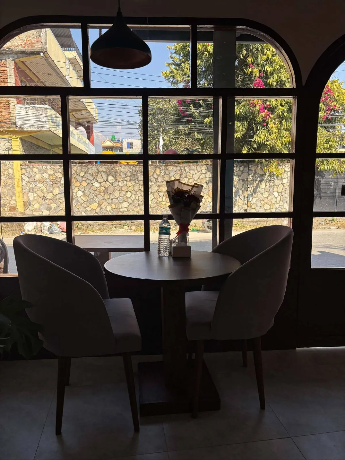 Handcrafted coffee preparation at our Simalchaur bakery and café